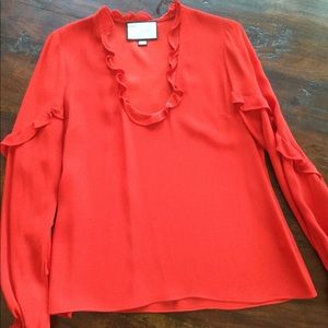 Alexis red blouse